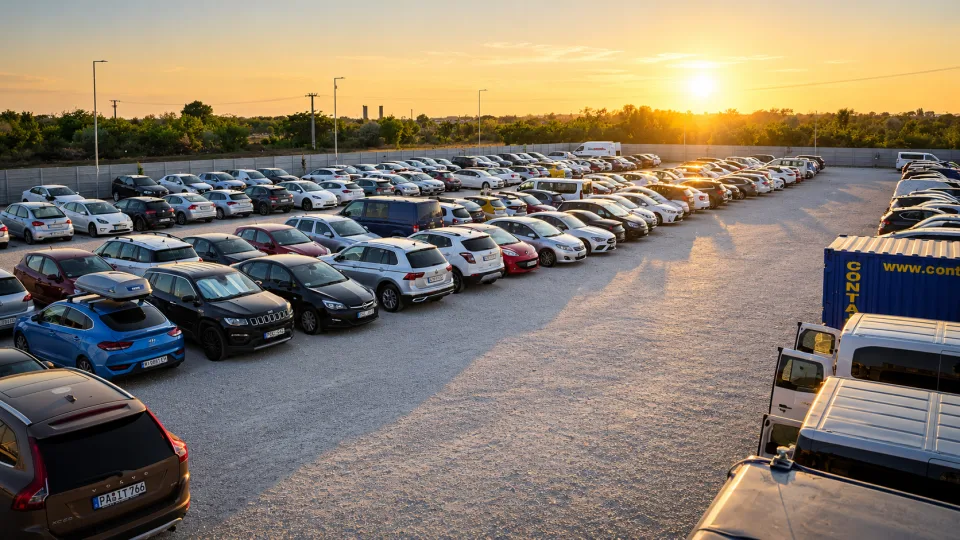Der Parkplatz von Park and Rent